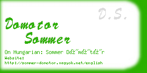 domotor sommer business card
